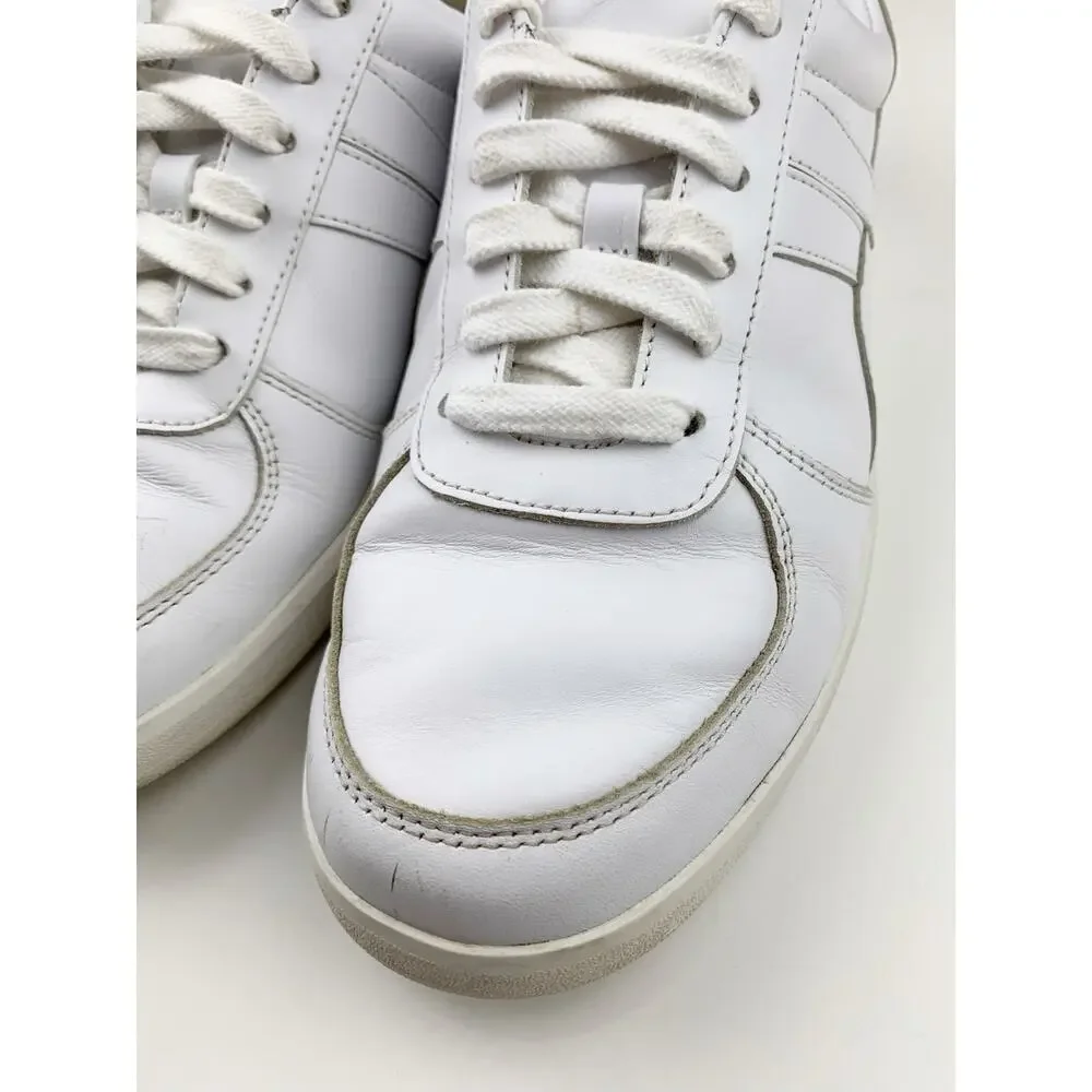 Tory Burch Hank Court Sneakers Lace Up White Leather Women's 9.5